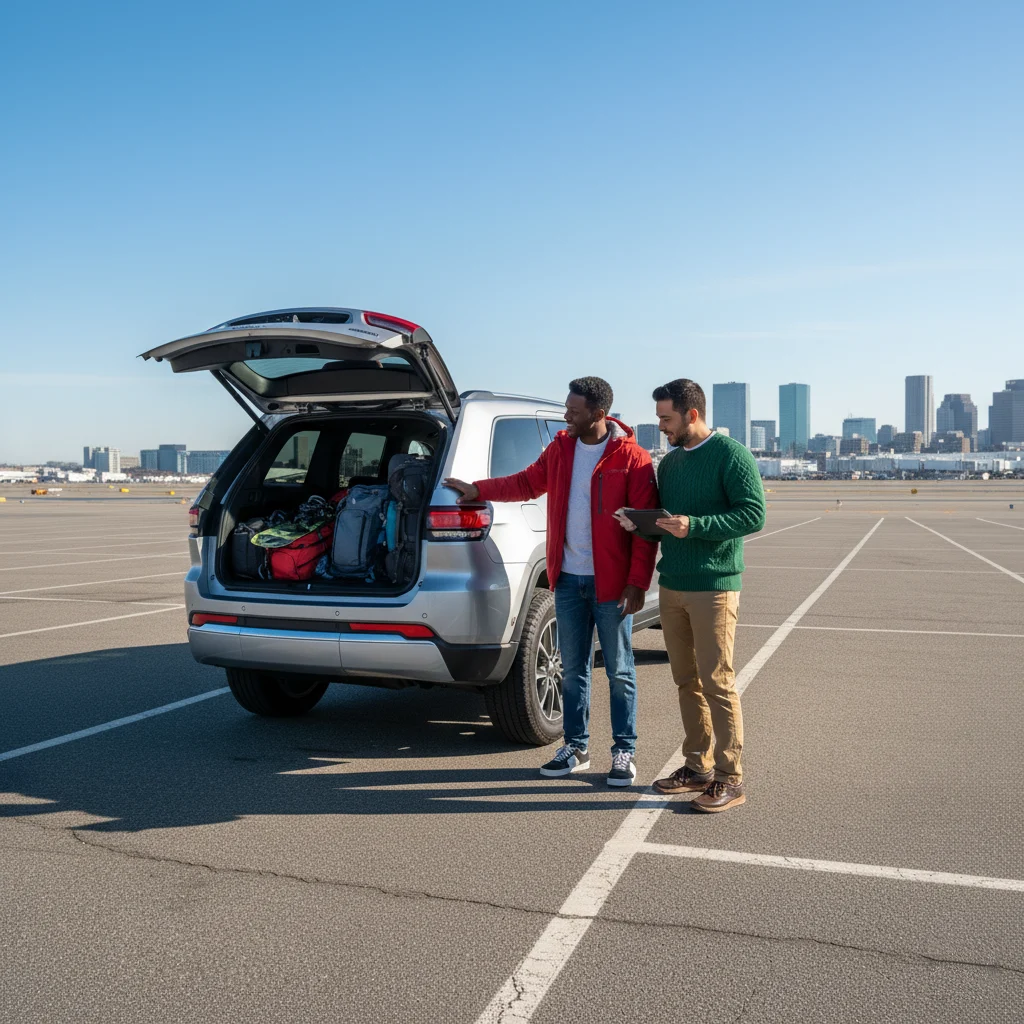 Which rental companies reliably stock 4WD/AWD SUVs at Boston Logan (BOS)?