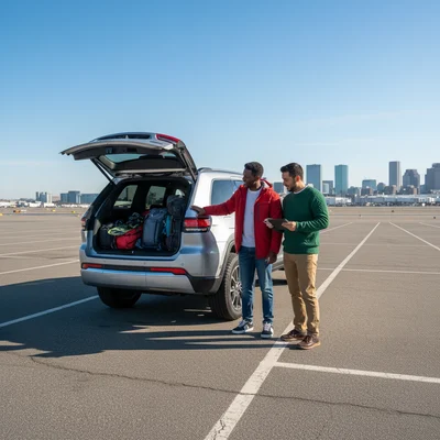 Which rental companies reliably stock 4WD/AWD SUVs at Boston Logan (BOS)?