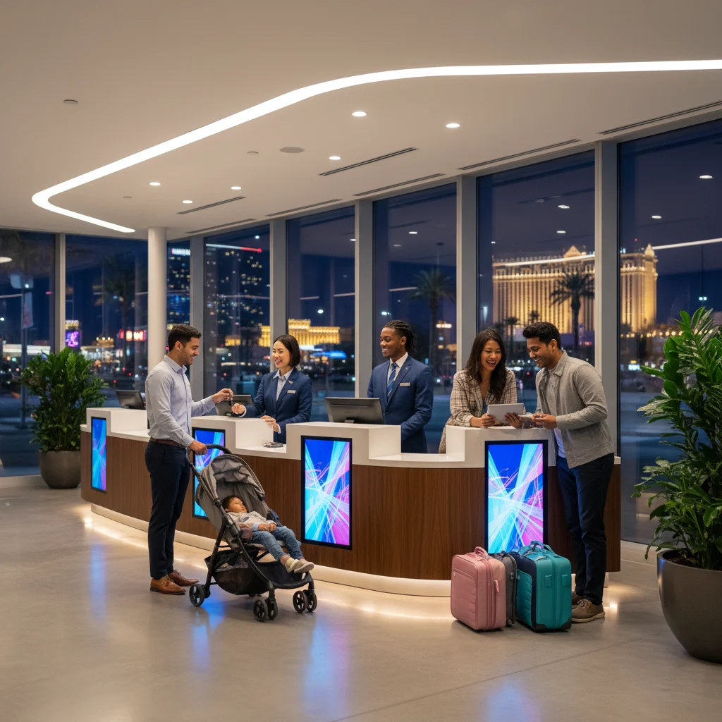 Are car rental counters open 24/7 at Las Vegas Airport (LAS)?