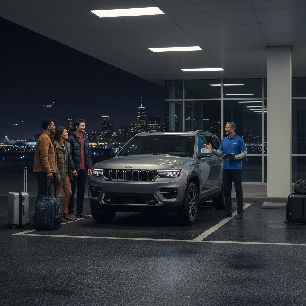Which rental companies stock 4WD/AWD SUVs at New York JFK?