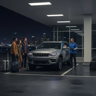 Which rental companies stock 4WD/AWD SUVs at New York JFK?