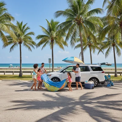 Best Family Beaches near Miami by Rental Car: Parking & Shade