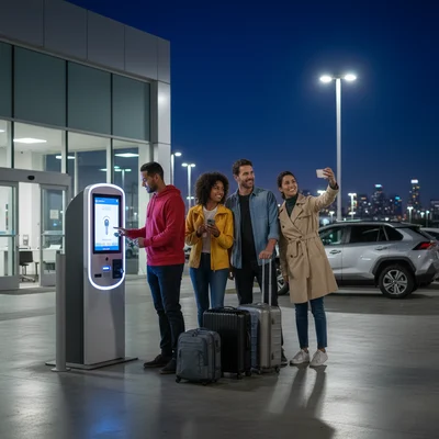 How do after-hours car rental pickup and drop-off work at LAX?