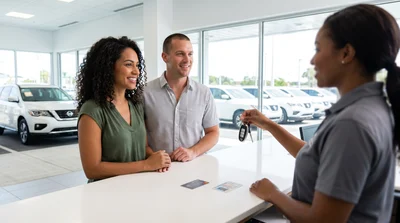 Collecting car hire in Florida with automatic driver licence.