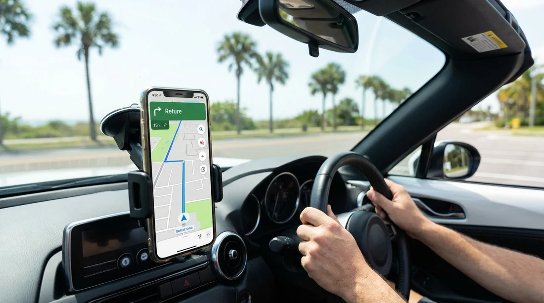 Phone holders, Google Maps and Florida rental cars – Hola Car Rentals